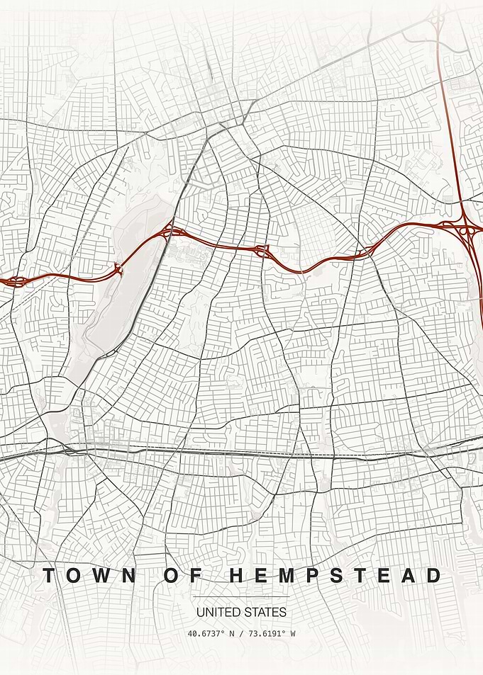 Town of Hempstead Map Print