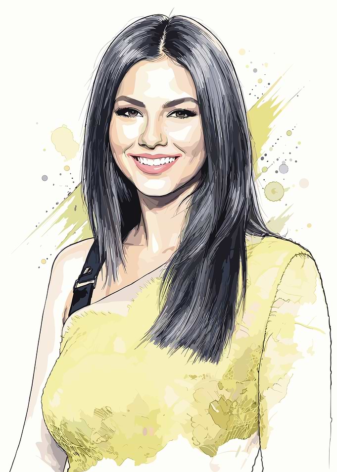 Victoria Justice Digital Portrait Illustration