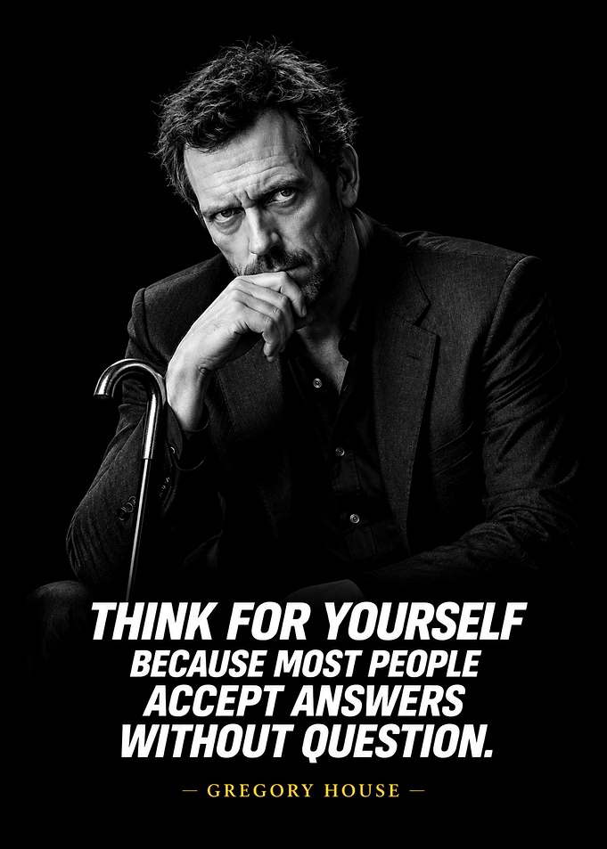 Gregory House Inspirational Quote Poster