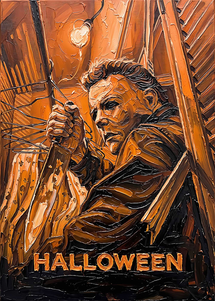 Michael Myers Halloween Oil Painting
