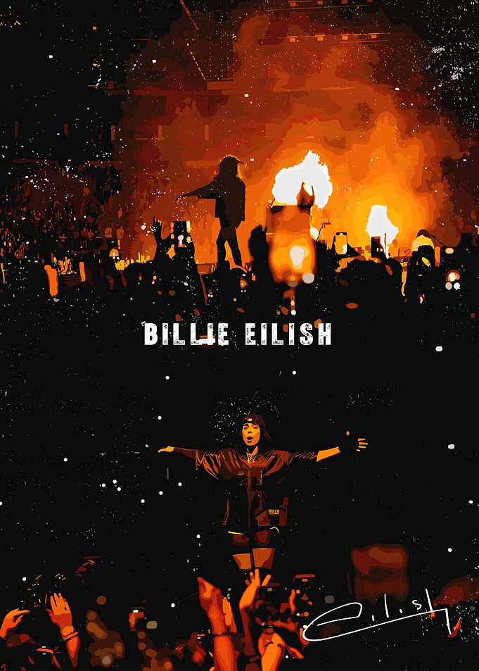 Billie Eilish Concert Poster Art