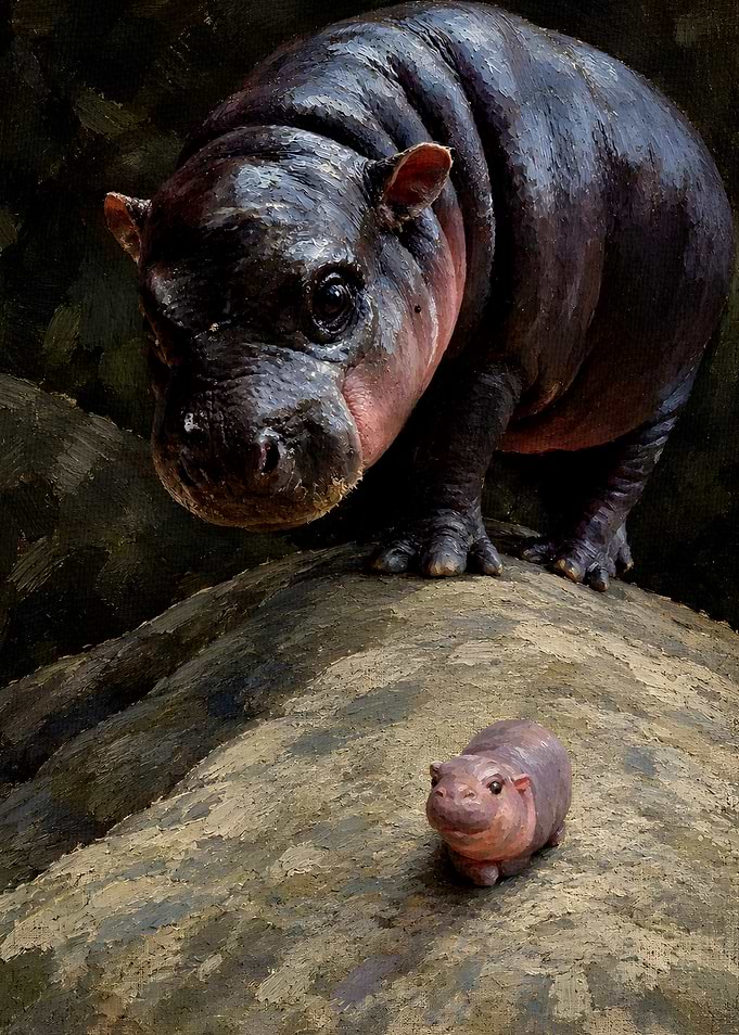 Large Hippo and Tiny Hippo