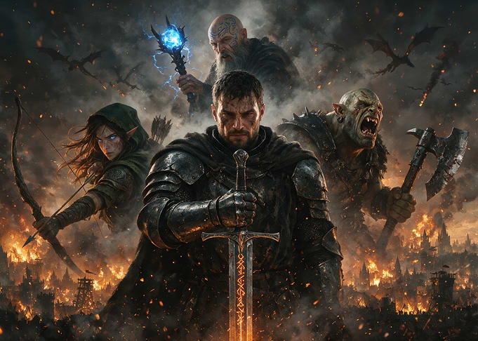 Fantasy Heroes in Battle