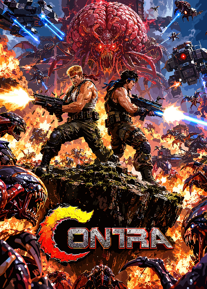 Contra Game Action Poster