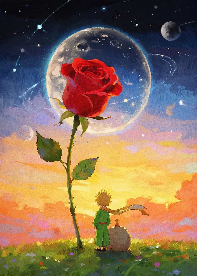 Cosmic Rose Fantasy Art