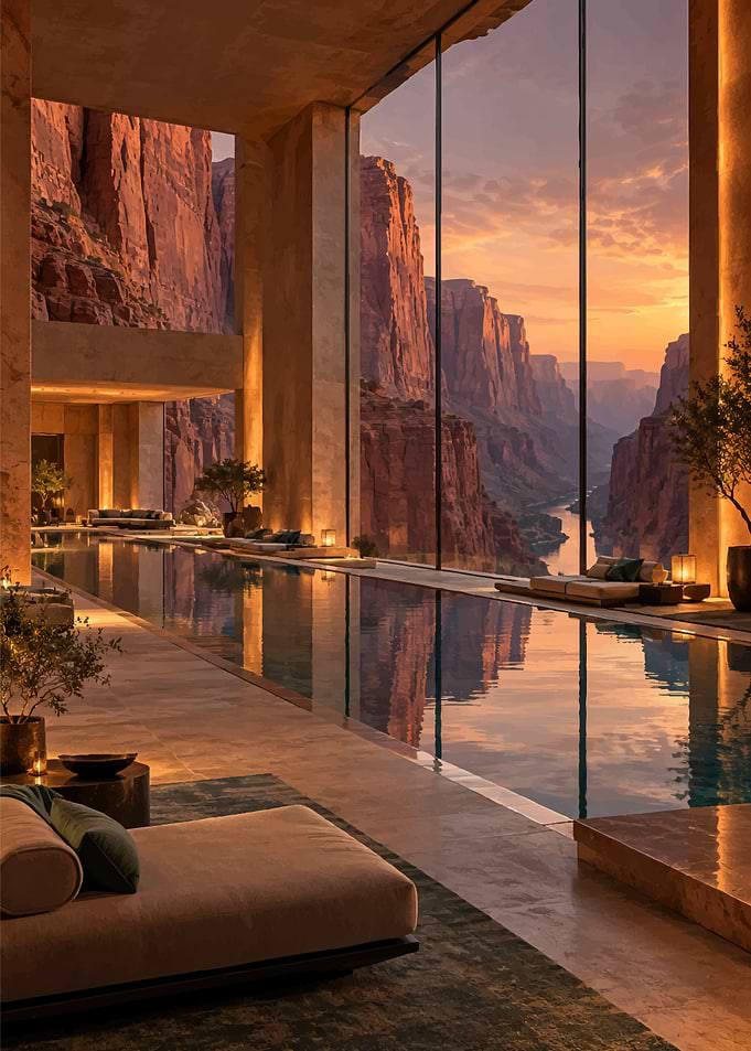 Luxury Canyon View Infinity Pool