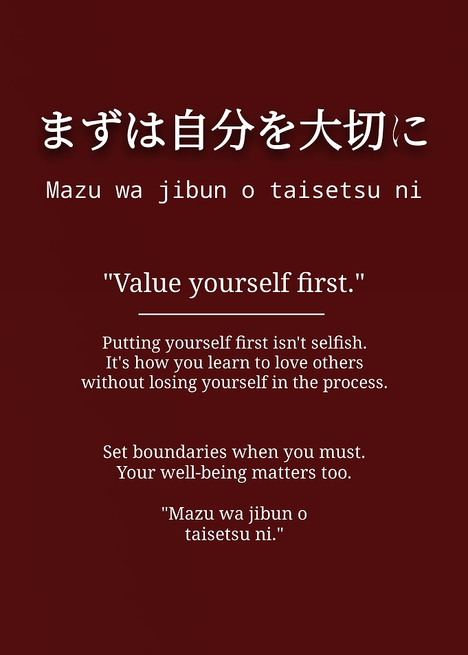 Value Yourself First Inspirational Quote