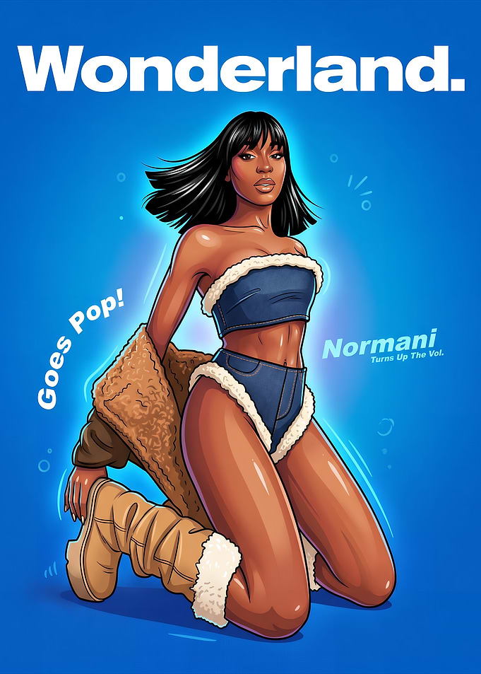 Normani Wonderland Magazine Cover Illustration