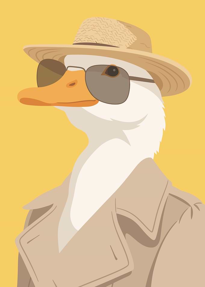 Cool Duck in Trench Coat