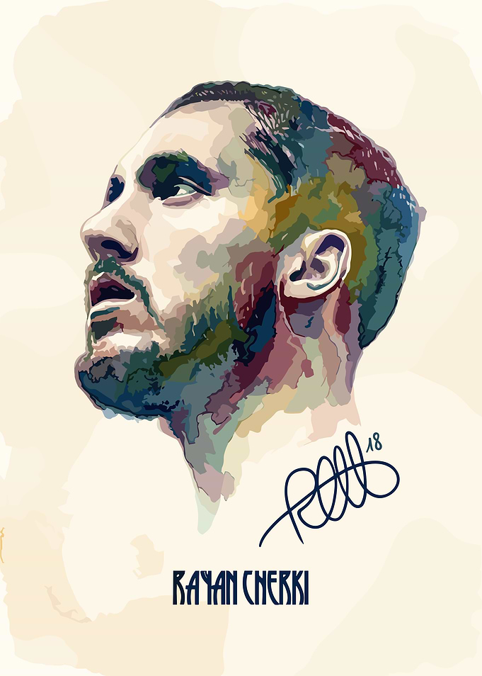 Rayan Cherki Artistic Portrait