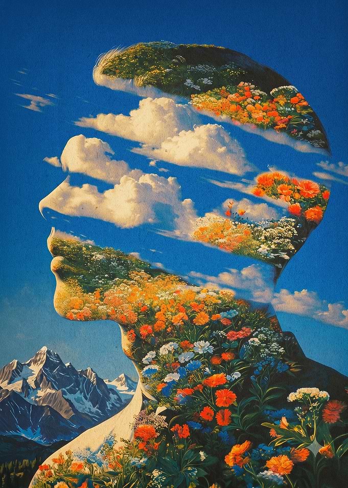 Surreal Mind Nature Cosmic Poster