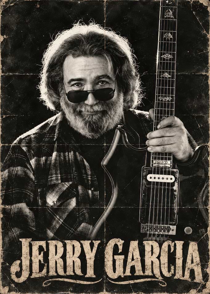 Jerry Garcia Vintage Style Poster