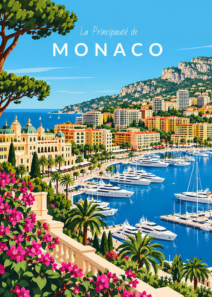 Vintage Travel Poster of Monaco