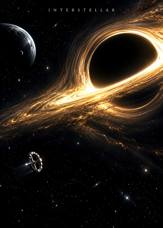Interstellar Black Hole Movie Poster