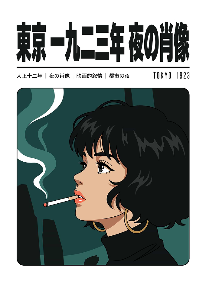 Tokyo 1923 Retro Anime Portrait