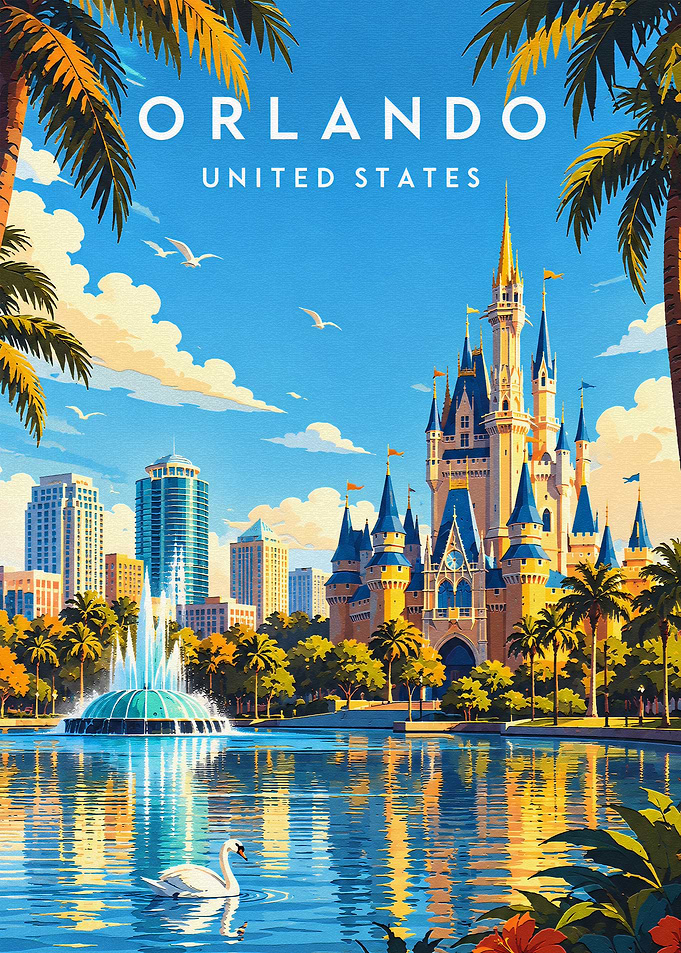 Orlando Florida Travel Poster