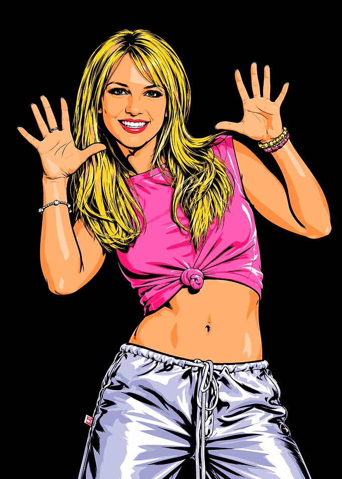 Britney Spears Pop Art Illustration