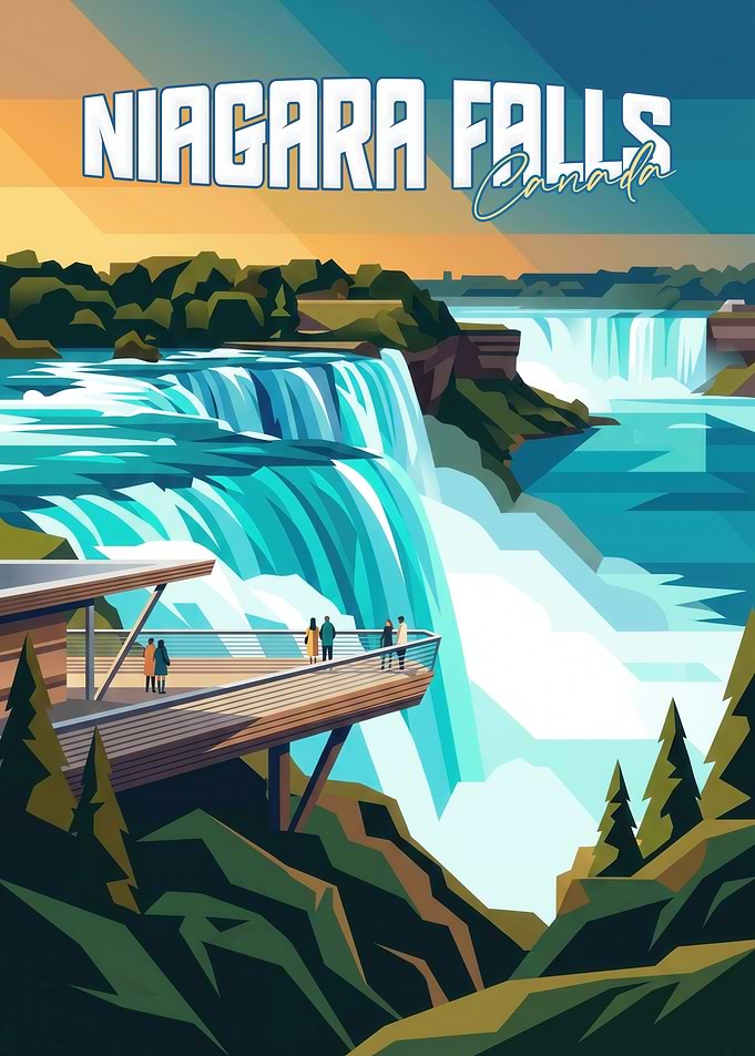Niagara Falls Canada Travel Poster