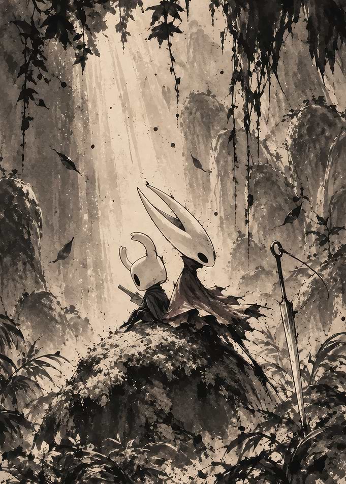 Hollow Knight and Hornet Resting