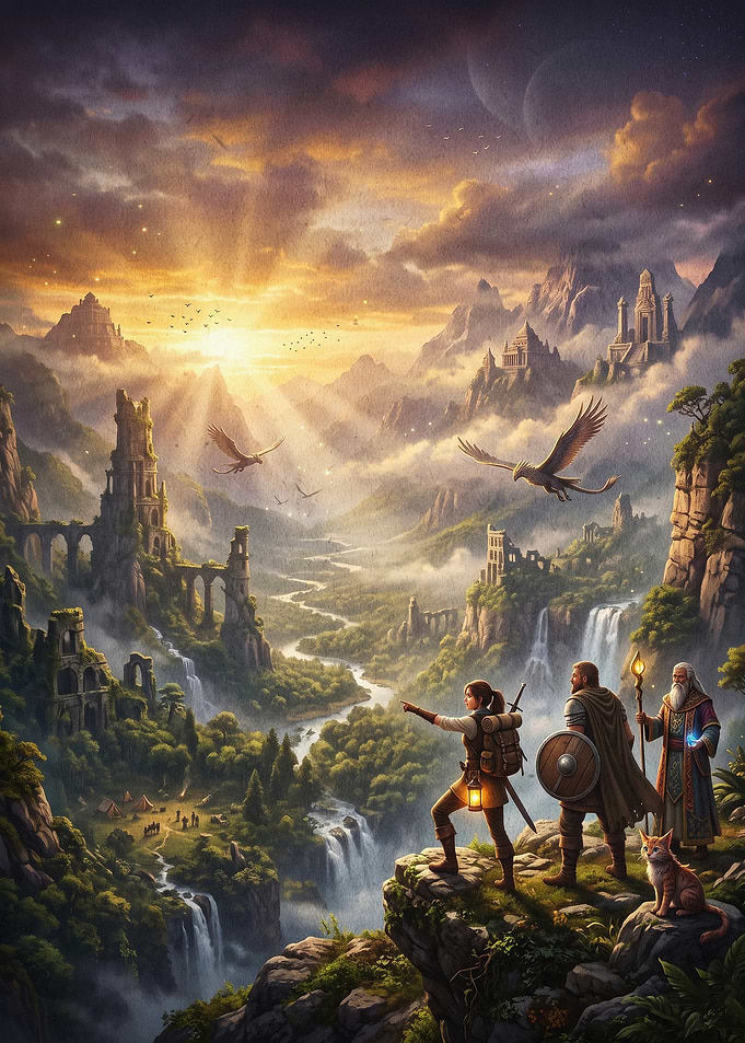 Fantasy Realm Adventure Art Poster