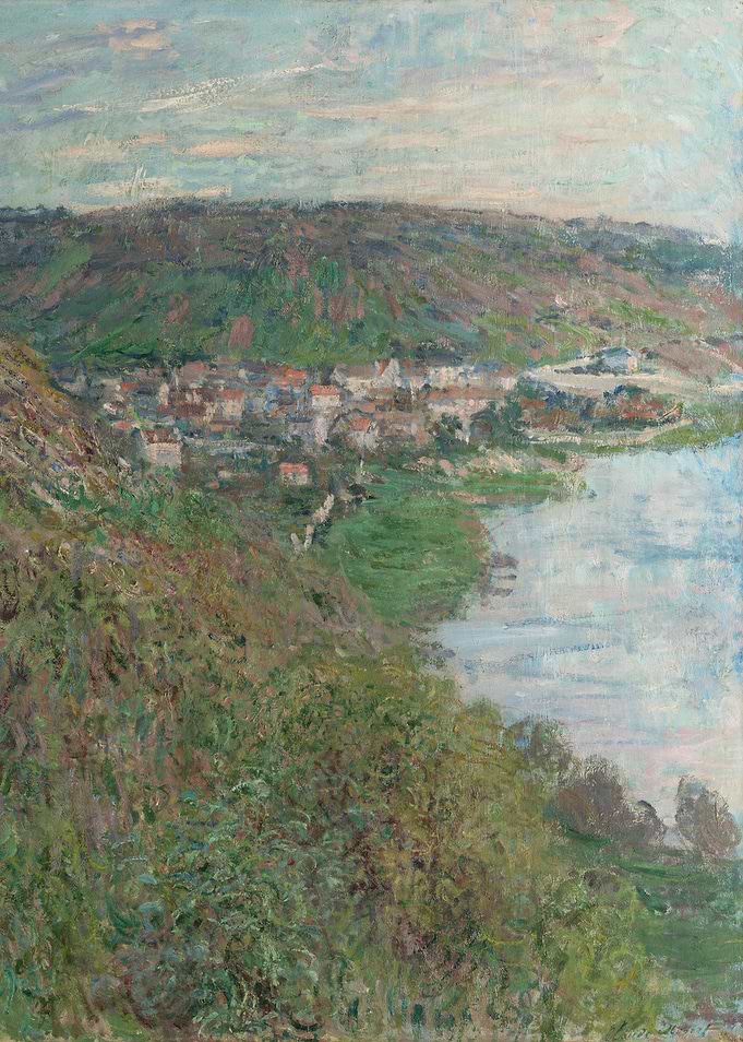 Impressionist Landscape Painting of River Valley