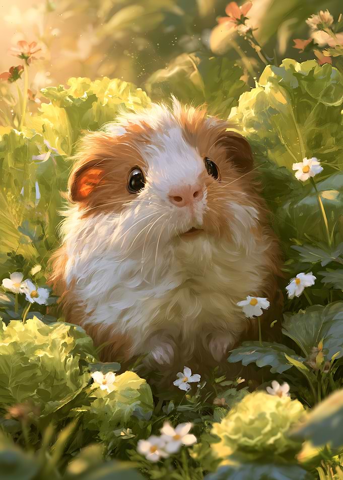 Cute Guinea Pig in Garden
