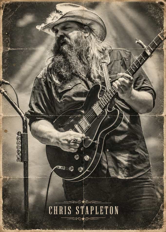 Chris Stapleton Vintage Style Poster
