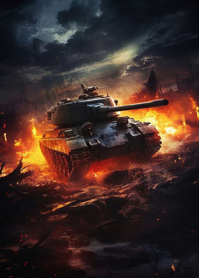Armored Tank War Battle Art
