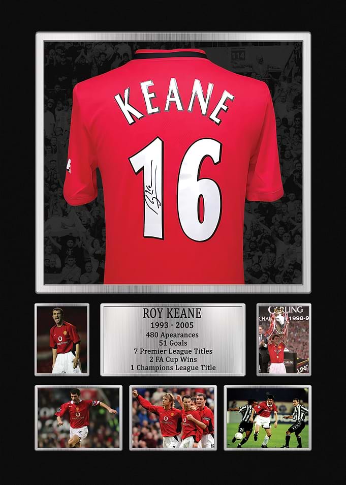 Roy Keane Manchester United Memorabilia Display