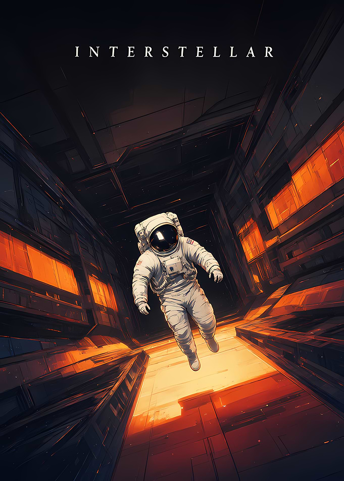 Interstellar Astronaut Movie Poster