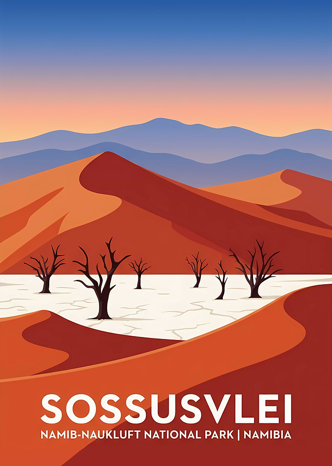 Sossusvlei Namibia Travel Poster