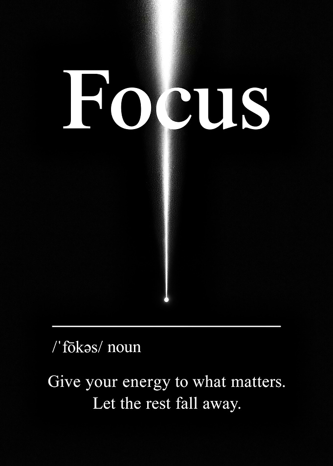 Minimalist Inspirational Focus Poster