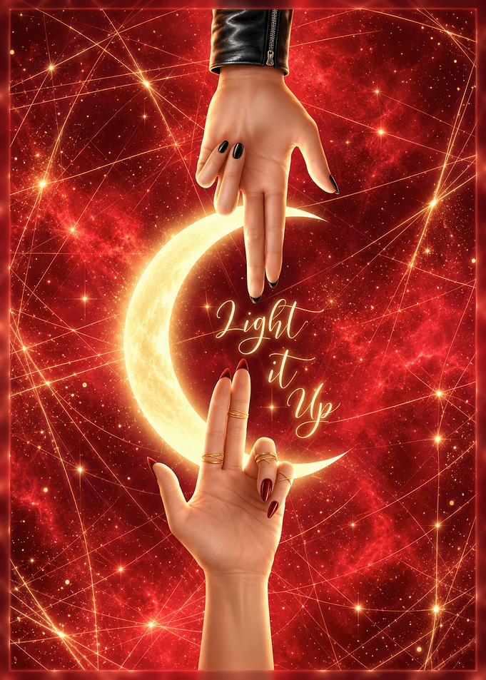 Light It Up Celestial Hands Poster