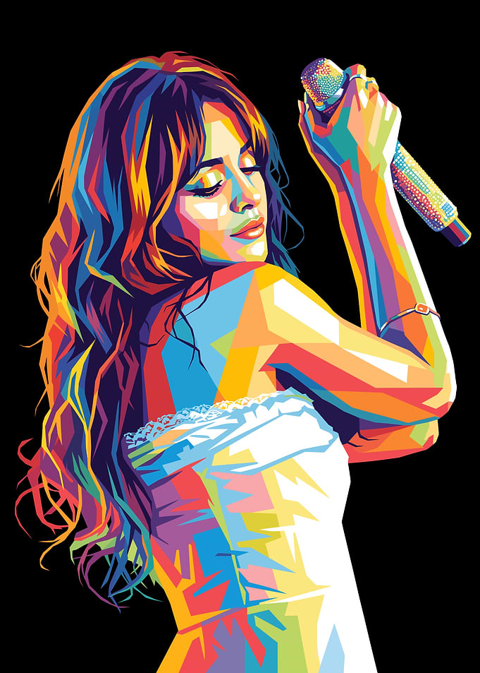 Camila Cabello WPAP Pop Art Portrait
