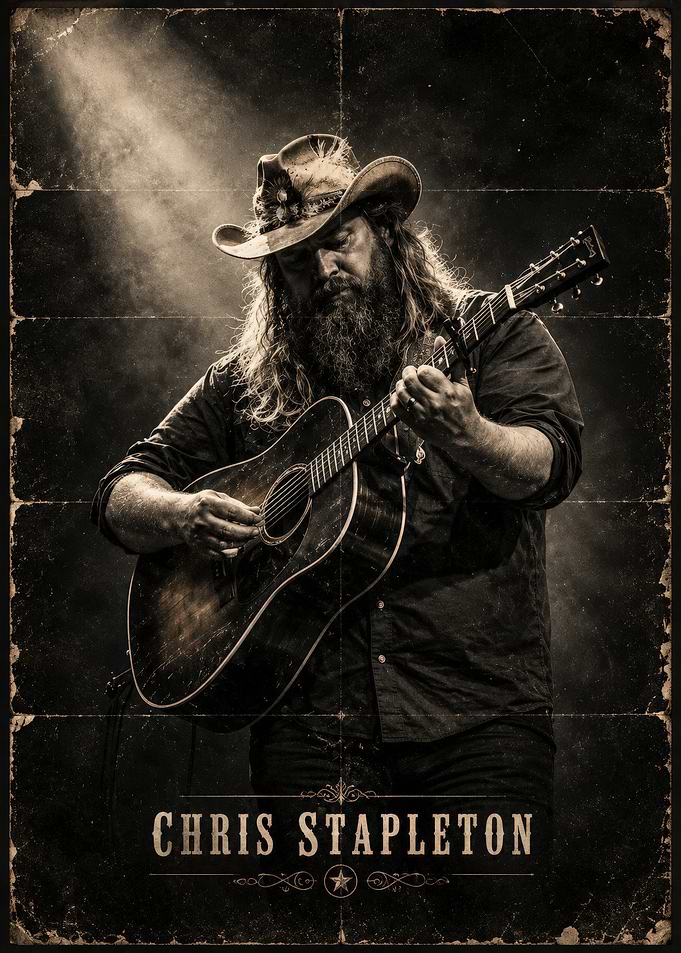 Chris Stapleton Acoustic Guitar Portrait