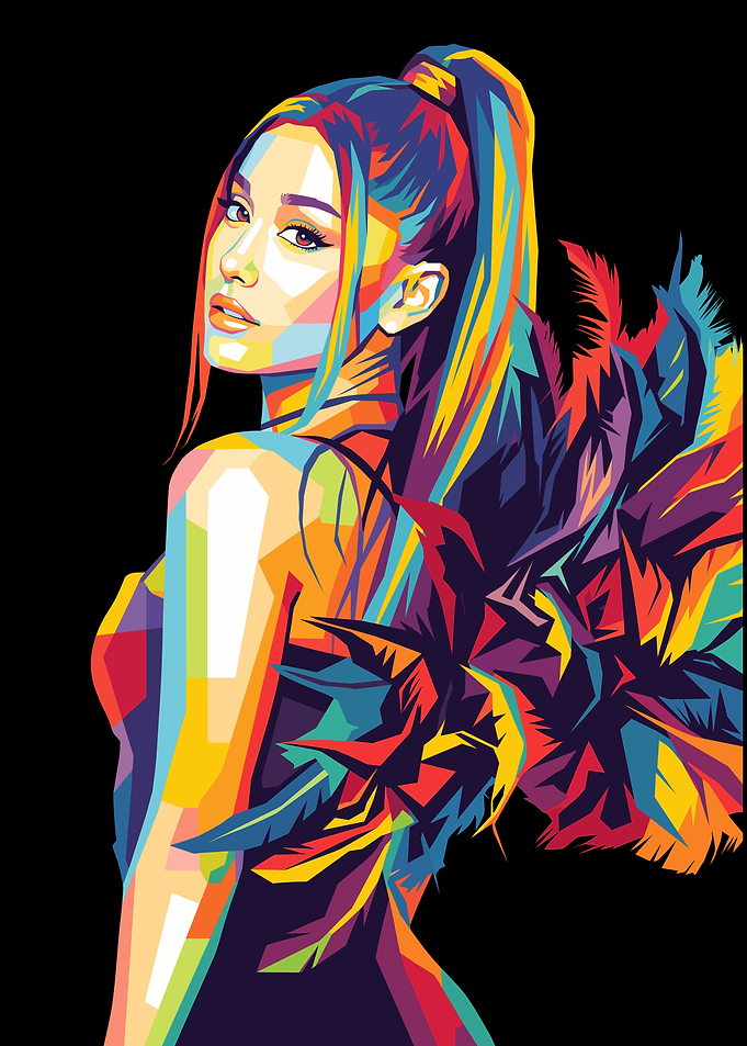 Ariana Grande Pop Art Portrait