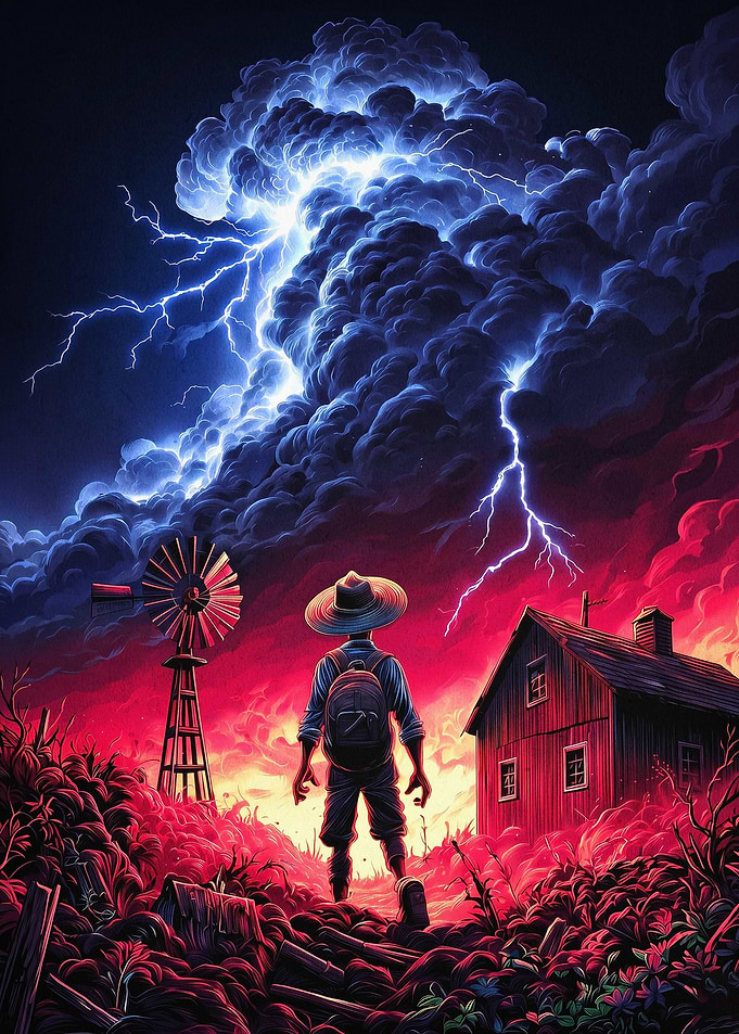 Storm Farm Boy Fantasy Poster Art
