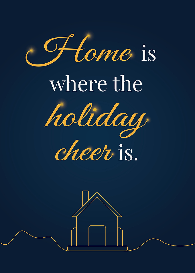 Home Holiday Cheer Quote Poster