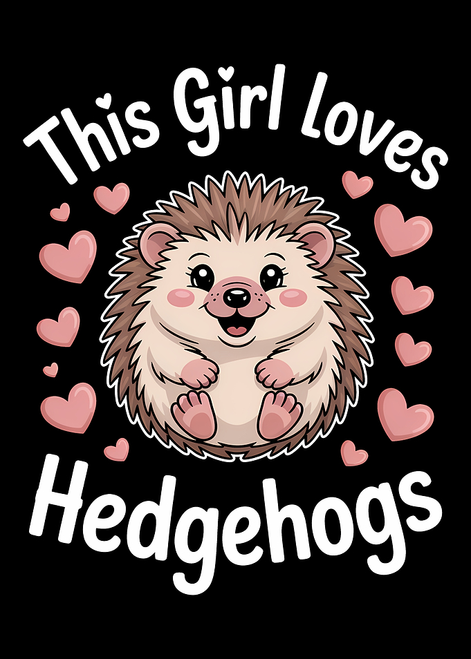 This Girl Loves Hedgehogs Graphic