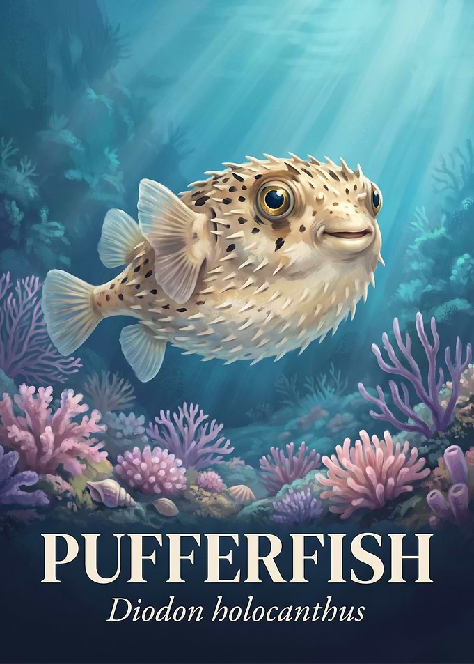 Pufferfish Underwater Illustration