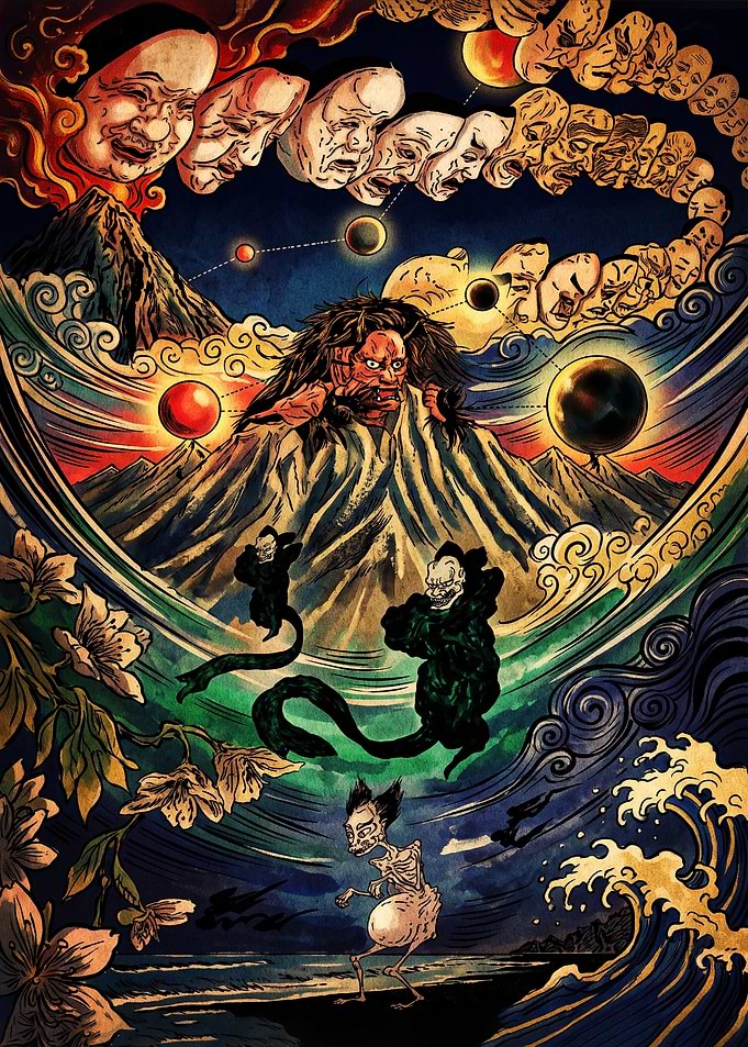 Surreal Japanese Folklore Mythological Art