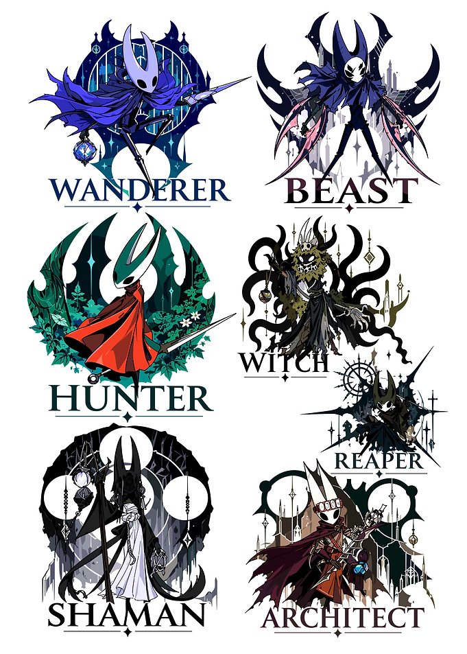 Hollow Knight Character Class Concept Art