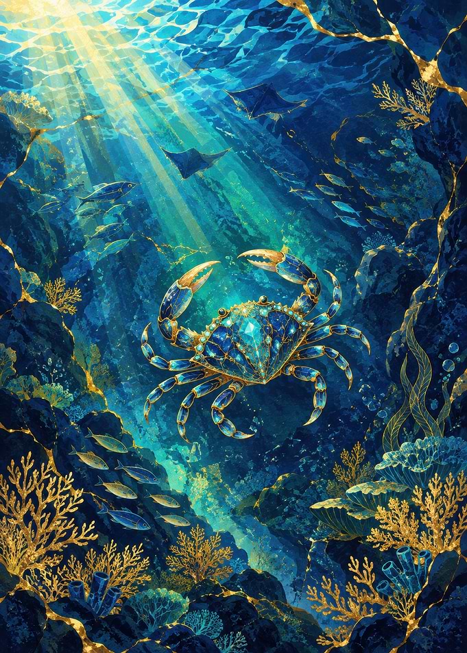 Crab of Mysterious Aquatic World