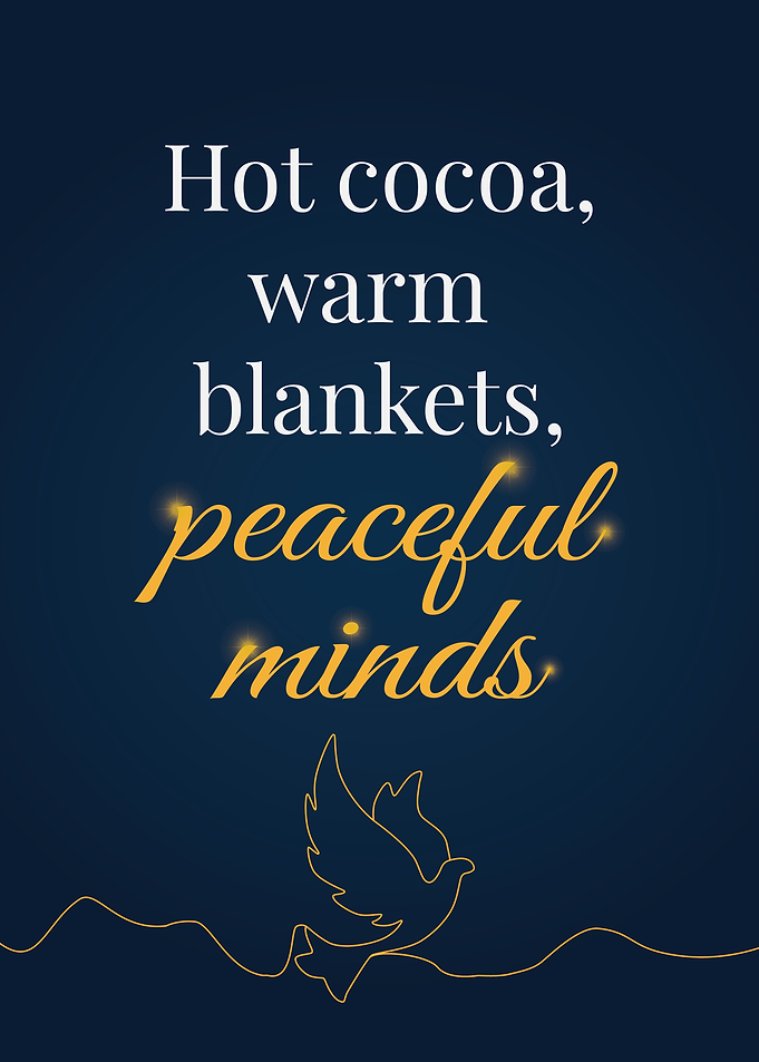 Hot Cocoa Peaceful Minds Quote Poster