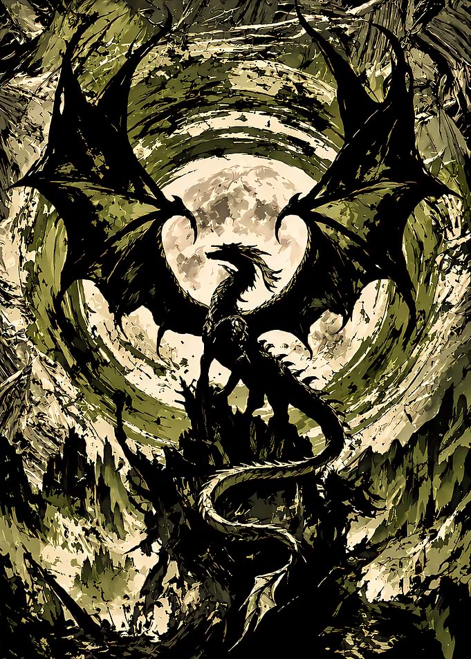 Shadow Dragon of the Emerald Moon