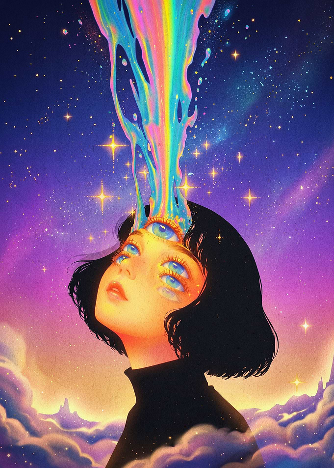 Cosmic Mind Psychedelic Poster