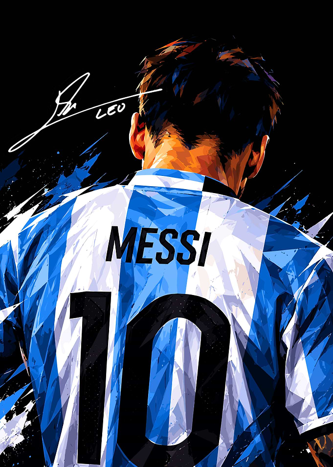 Lionel Messi Argentina Jersey Art