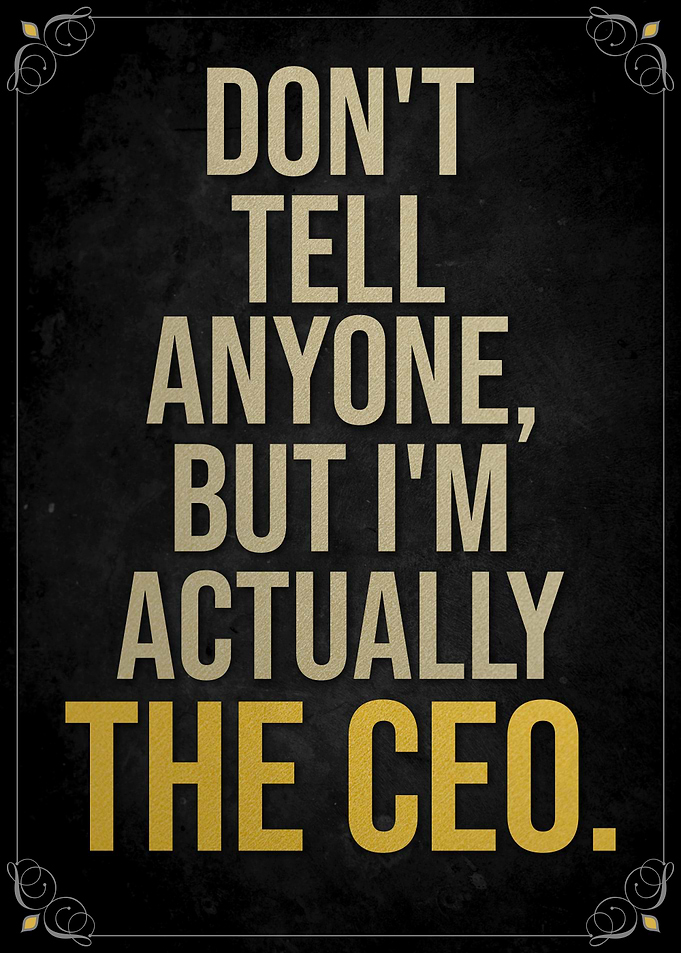 I'm Actually The CEO Funny Quote Poster