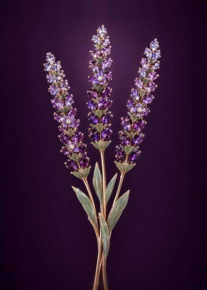 Lavender Gemstone Flower