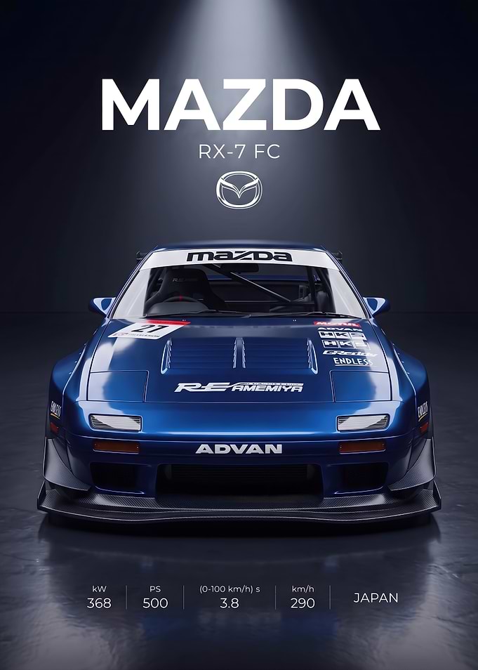 Mazda RX-7 FC Racing Poster